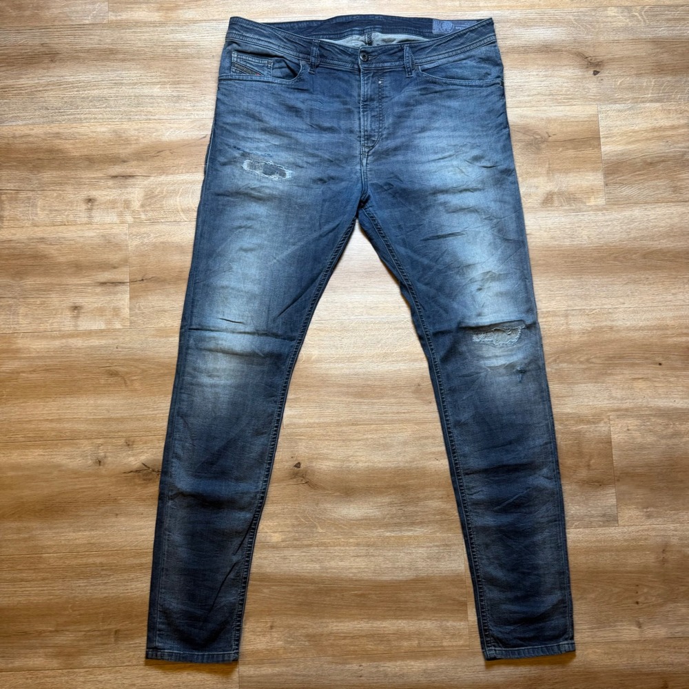 Diesel Spender-NE JoggJeans Mens 34x32 Blue Slim Fit Distressed Stretch 0676V
